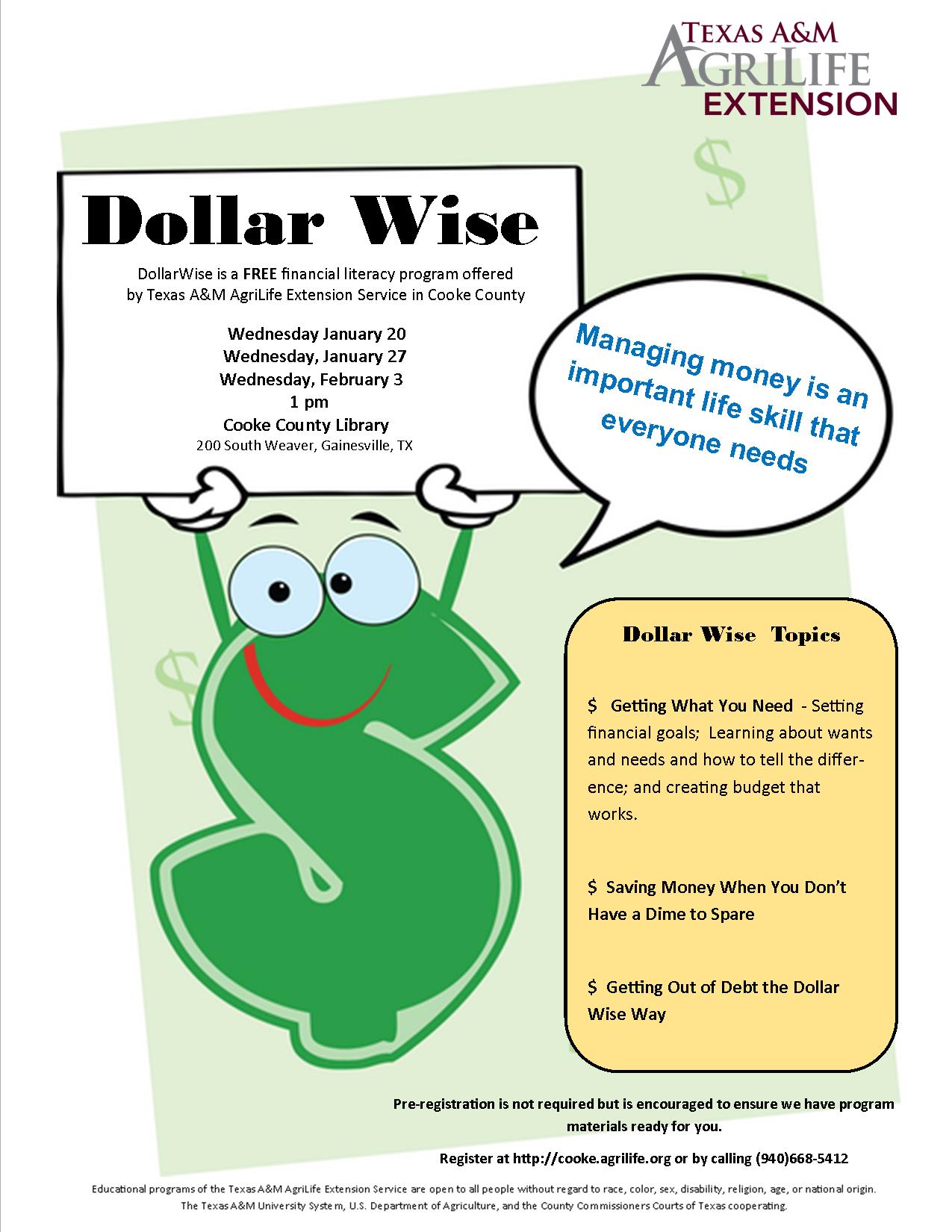 Dollar Wise Financial Literacy Cooke